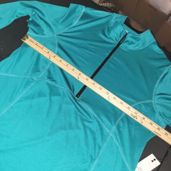 New Zelos Teal Long Sleeve Active Top 0X - Picture 8 of 11